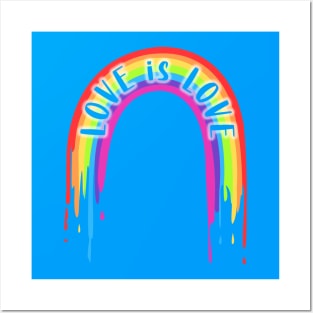 Love Is Love Rainbow Glow Posters and Art